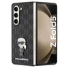 Samsung Galaxy Z Fold 5 Karl Lagerfeld Dėklas Saffiano Monogram Ikonik Pin (KLHCZFD5SAPKINPK) juodos spalvos
