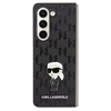 Samsung Galaxy Z Fold 5 Karl Lagerfeld Dėklas Saffiano Monogram Ikonik Pin (KLHCZFD5SAPKINPK) juodos spalvos