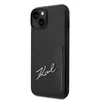 Dėklas Apple iPhone 14 Plus Karl Lagerfeld Signature Logo Cardslot (KLHCP14MCSSK) juodos spalvos