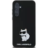 Dėklas Original Pouch Karl Lagerfeld hardcase Silicone Choupette Metal Pin KLHCSA35SMHCNPK for Samsung Galaxy A35 juodas