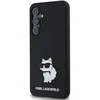 Dėklas Original Pouch Karl Lagerfeld hardcase Silicone Choupette Metal Pin KLHCSA35SMHCNPK for Samsung Galaxy A35 juodas