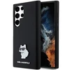 Samsung Galaxy S24 Ultra Karl Lagerfeld silikoninis dėklas Choupette Metal Pin (KLHCS24LSMHCNPK) juodos spalvos