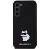 Samsung Galaxy S24 Plus Karl Lagerfeld silikoninis dėklas Choupette Metal Pin (KLHCS24MSMHCNPK) juodos spalvos