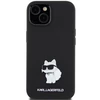 Apple iPhone 15 Plus Karl Lagerfeld silikoninis dėklas Choupette Metal Pin (KLHCP15MSMHCNPK) juodos spalvos
