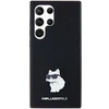 Karl Lagerfeld KLHCS24LSMHCNPK S24 Ultra S928 juodos spalvos kietas dėklas Silicone Choupette Metal Pin