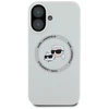 Karl Lagerfeld Liquid silikoninis K&CH Heads MagSafe Apple iPhone 16 dėklas telefonui gelsvos spalvos