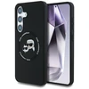 Dėklas Karl Lagerfeld Silicone Double Heads And Circle MagSafe Samsung Galaxy S25+ juodos spalvos