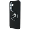 Dėklas Karl Lagerfeld Silicone Double Heads And Circle MagSafe Samsung Galaxy S25+ juodos spalvos