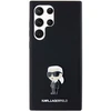 Dėklas Karl Lagerfeld KLHCS23LSMHKNPK S23 Ultra S918 juodos spalvos Silicone Ikonik Metal Pin