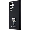 Samsung Galaxy S24 Ultra Karl Lagerfeld silikoninis dėklas Ikonik Metal Pin (KLHCS24LSMHKNPK) juodos spalvos
