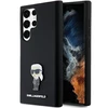 Samsung Galaxy S24 Ultra Karl Lagerfeld silikoninis dėklas Ikonik Metal Pin (KLHCS24LSMHKNPK) juodos spalvos
