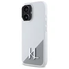 Karl Lagerfeld KLHMP16SSCMKMPCH Apple iPhone 16 6.1" dėklas telefonui baltos spalvos hard Silikoninis Initial Metal Logo MagSafe