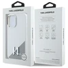 Karl Lagerfeld KLHMP16SSCMKMPCH Apple iPhone 16 6.1" dėklas telefonui baltos spalvos hard Silikoninis Initial Metal Logo MagSafe