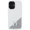 Karl Lagerfeld KLHMP16SSCMKMPCH Apple iPhone 16 6.1" dėklas telefonui baltos spalvos hard Silikoninis Initial Metal Logo MagSafe