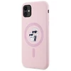 Dėklas Karl Lagerfeld Silicone Karl&Choupette MagSafe iPhone 11 Case - Rožinė