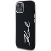 Dėklas Karl Lagerfeld Silicone Metal Script Logo iPhone 15 Case - Juodas