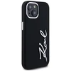 Dėklas Karl Lagerfeld Silicone Metal Script Logo iPhone 15 Case - Juodas