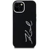 Dėklas Karl Lagerfeld Silicone Metal Script Logo iPhone 15 Case - Juodas