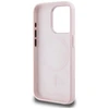 Dėklas Karl Lagerfeld Silicone Shadow Metal Initial MagSafe Apple iPhone 15 Pro rožinės spalvos