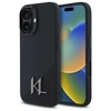Karl Lagerfeld KLHMP16SSCMKMPCK Apple iPhone 16 6.1" dėklas telefonui juodos spalvos Silikoninis Shadow Metal Initial MagSafe