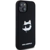 Karl Lagerfeld KLHMP15MSCHPPLK Apple iPhone 15 Plus / 14 Plus 6.7″ juodos spalvos kietas dėklas Silicone Choupette