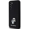 Samsung Galaxy S24 Plus Karl Lagerfeld silikoninis dėklas Karl&Choupette Metal Pin (KLHCS24MSMHKCNPK) juodos spalvos