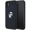 Apple iPhone 11 / XR Karl Lagerfeld dėklas Silicone Karl &amp; Choupette Magsafe (KLHMN61SCMKCRHK) juodos spalvos