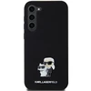 Samsung Galaxy S24 Plus Karl Lagerfeld silikoninis dėklas Karl&Choupette Metal Pin (KLHCS24MSMHKCNPK) juodos spalvos