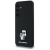 Dėklas Original Pouch Karl Lagerfeld hardcase Silicone Karl&Choupette Metal Pin KLHCSA35SMHKCNPK for Samsung Galaxy A35 juodas