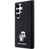 Samsung Galaxy S24 Ultra Karl Lagerfeld silikoninis dėklas Karl&Choupette Metal Pin (KLHCS24LSMHKCNPK) juodos spalvos