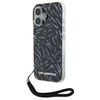 Karl Lagerfeld Zebra With Cord Apple iPhone 16 Plus Case - dėklas telefonui violetinės spalvos