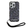 Apple iPhone 15 Pro Max Karl Lagerfeld IML Zebra Pattern &amp; Cord (KLHCP15XHZBPKCCU) dėklas telefonui violetinės spalvos