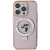 Apple iPhone 11 / XR Karl Lagerfeld dėklas Ring Stand Karl&amp;Choupettte MagSafe (KLHMN61HMRSKCP) rožinės spalvos