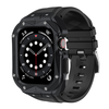 [GRĄŽINTA PREKĖ] „Kingxbar CYF140 2in1“ apsauginis dėklas „Apple Watch 9, 8, 7“ (45 mm) iš nerūdijančio plieno su dirželiu, juodas (Atnaujinta)