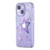 Dėklas Kingxbar Heart Star Series iPhone 14 Plus violetinė star case