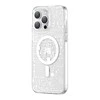 Kingxbar PQY Geek Series magnetic iPhone 14 Pro Max MagSafe dėklas telefonui sidabrinės spalvos