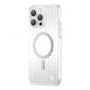 Kingxbar PQY Go Out Series magnetic Apple iPhone 14 Pro MagSafe dėklas telefonui sidabrinės spalvos