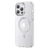 Kingxbar PQY Ice Crystal Series magnetic iPhone 14 Plus MagSafe dėklas telefonui sidabrinės spalvos