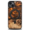 Wood and resin Apple iPhone 15 Plus MagSafe Bewood Unique Oranžinis - dėklas telefonui oranžinės ir juodos spalvps