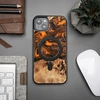 Wood and resin Apple iPhone 15 Plus MagSafe Bewood Unique Oranžinis - dėklas telefonui oranžinės ir juodos spalvps
