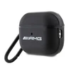 Mercedes Benz Apple AirPods Pro ausinių dėklas 2 Mercedes AMG Leather Baltas Logo (AMAP2SLWK) juodos spalvos