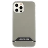 Mercedes Benz Apple iPhone 12 / 12 Pro Mercedes AMG dėklas Electroplate Juodas&amp;Baltas (AMHCP12MTCBW) skaidrus
