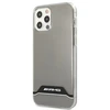 Mercedes Benz Apple iPhone 12 / 12 Pro Mercedes AMG dėklas Electroplate Juodas&amp;Baltas (AMHCP12MTCBW) skaidrus