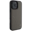 Mercedes MB Curved Stitches Leather Apple iPhone 16 Pro Max Case – dėklas telefonui rudos spalvos
