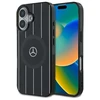 Mercedes MEHMP16S23HRSK Apple iPhone 16 6.1" dėklas telefonui juodos spalvos MB Double Layer Crossed Lines MagSafe