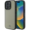 Mercedes MB tekstūruotos ir paprastos odos MagSafe dėklas Apple iPhone 16 Pro Max - smėlio spalvos