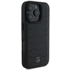 Mercedes MB Waves Leather Apple iPhone 16 Pro Case - dėklas telefonui juodos spalvos
