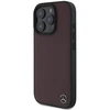 Mercedes MB Wood Imitation Leather MagSafe Apple iPhone 16 Pro Max - dėklas telefonui raudonos spalvos