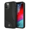 Mercedes Benz Apple iPhone 12 Pro Max Mercedes dėklas odinis Perforated Area (MEHCP12LCDOBK) juodos spalvos