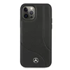 Mercedes MEHCP12LCDOBK Apple iPhone 12 Pro Max 6,7″ juodos spalvos kietas dėklas Leather Perforated Area